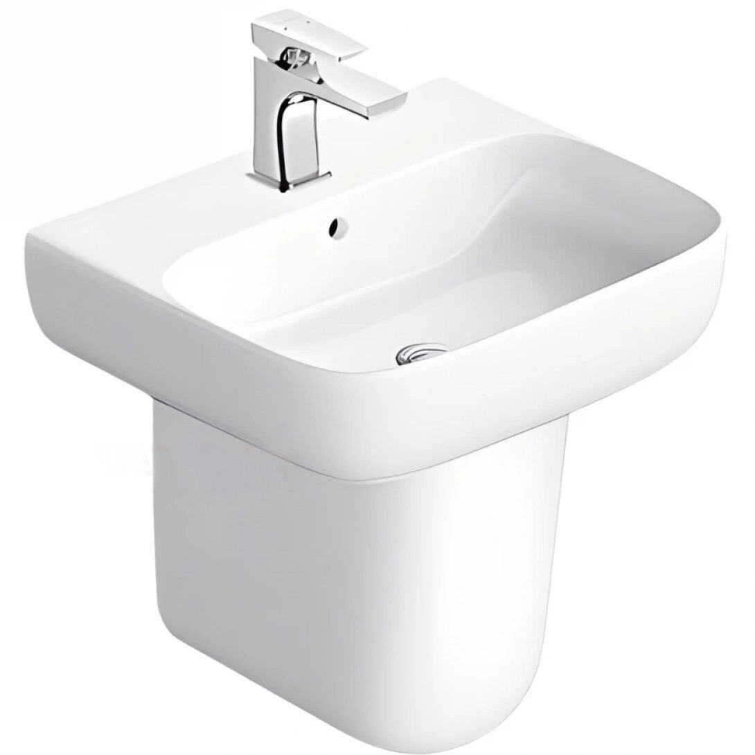 CHẬU RỬA LAVABO VUÔNG CHÂN LỬNG CALORIE CAL-09