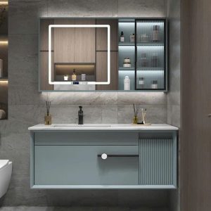 TỦ CHẬU NHỰA PVC CÁNH KÍNH CAO CẤP SM- TC104S