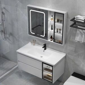 TỦ CHẬU NHỰA PVC CÁNH KÍNH CAO CẤP SM- TC805