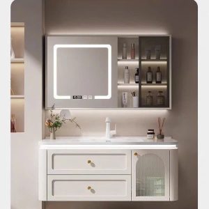 TỦ CHẬU NHỰA PVC CÁNH KÍNH CAO CẤP SM- TC1039
